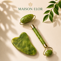 Roller de Jade Vert & Gua Sha — Duo Sacré Anti-âge